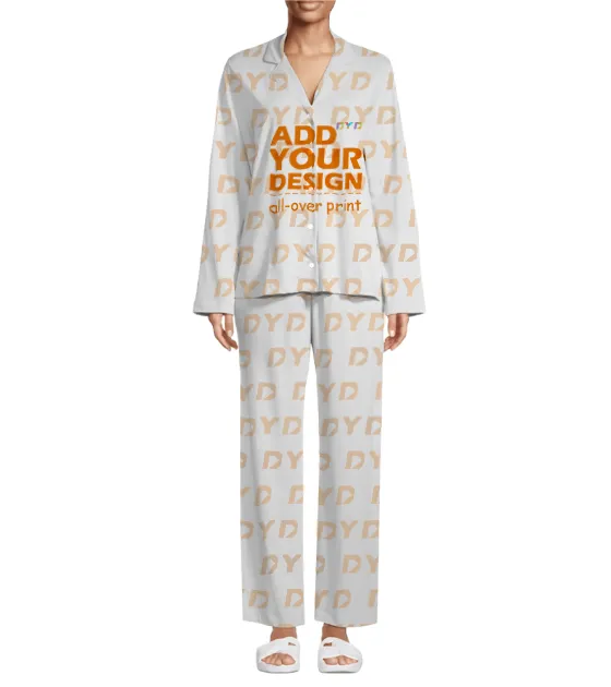 طباعة حسب الطلب مخصص الرجال . Custom Print Men's Pajama Sets Long