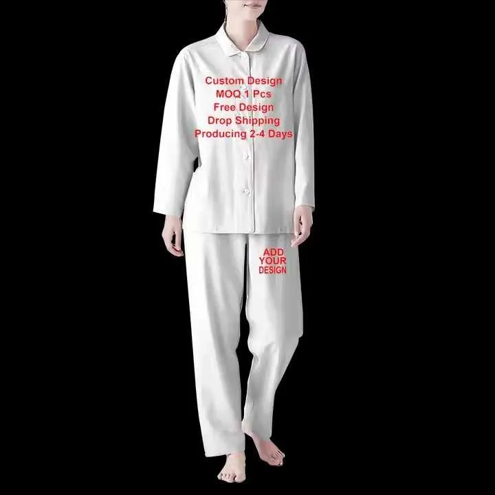 طباعة حسب الطلب مخصص الرجال . Custom Print Men's Pajama Sets Long