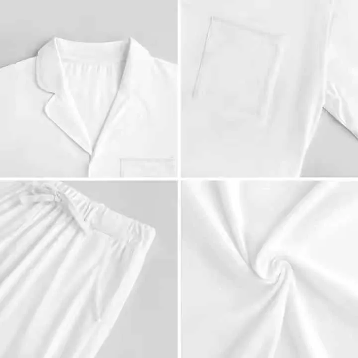 طباعة حسب الطلب مخصص الرجال . Custom Print Men's Pajama Sets Long