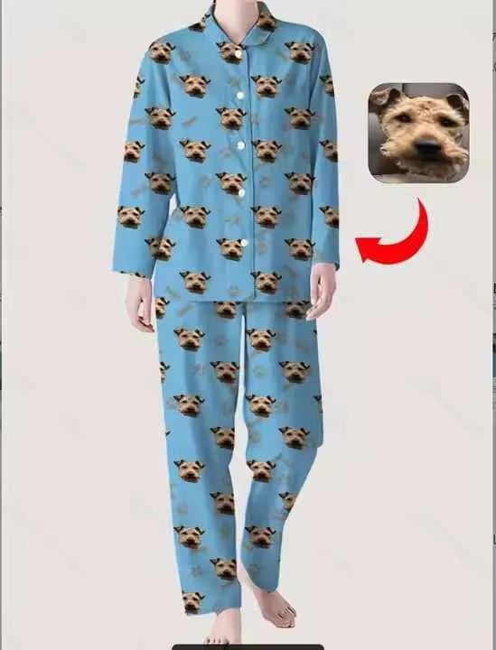طباعة حسب الطلب مخصص الرجال . Custom Print Men's Pajama Sets Long