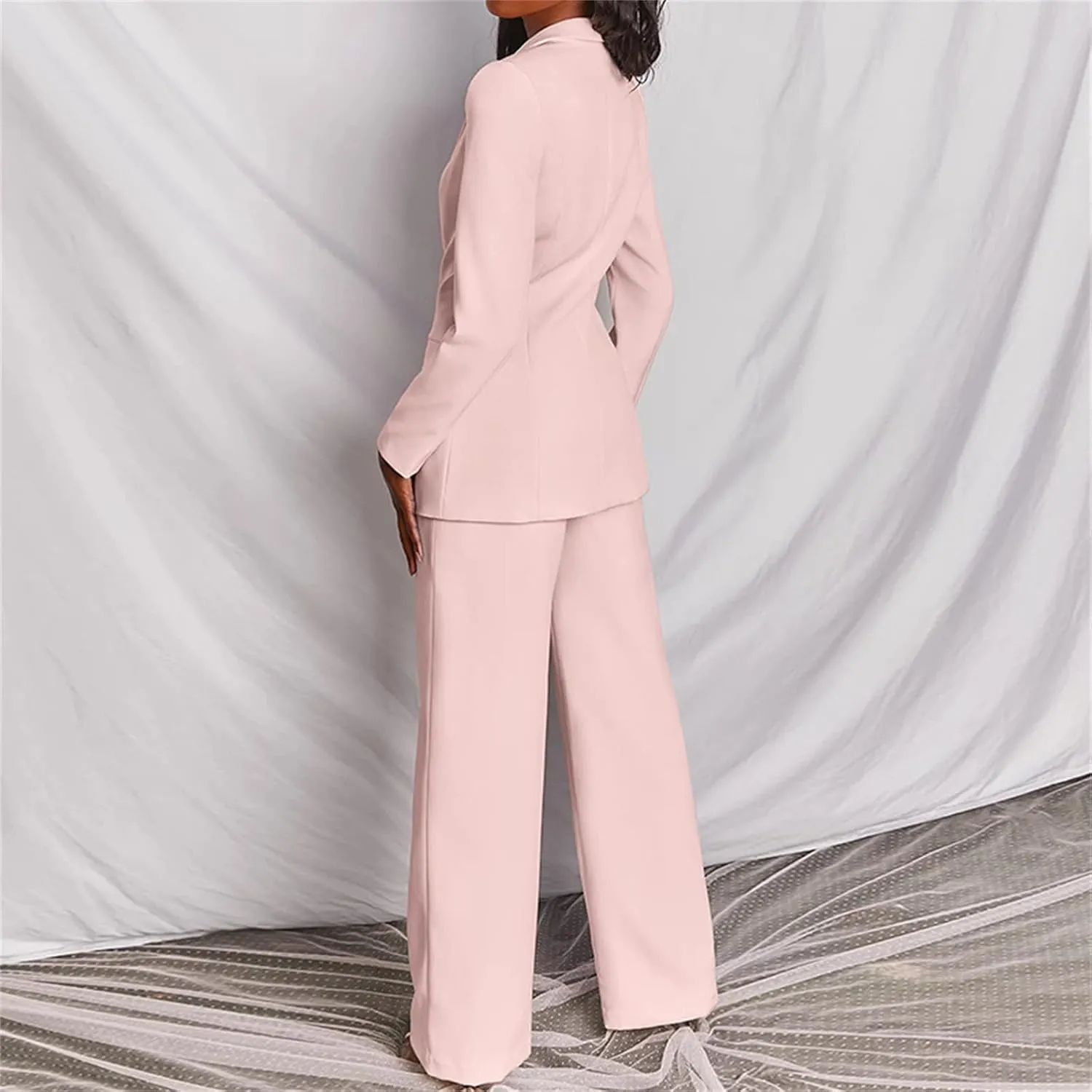 2 Piece Pant Suits for Women Dressy Business Casual Outfits Office Work Suit Set Professional Blazer Pant Suits Set