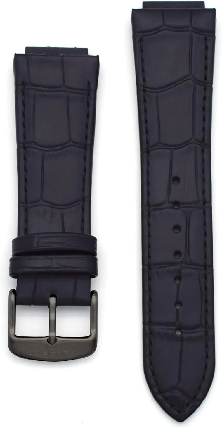 24MM Genuine Leather Watch Strap Band Replacement for MASERATI Mens Watches R8821108025 R8851108002