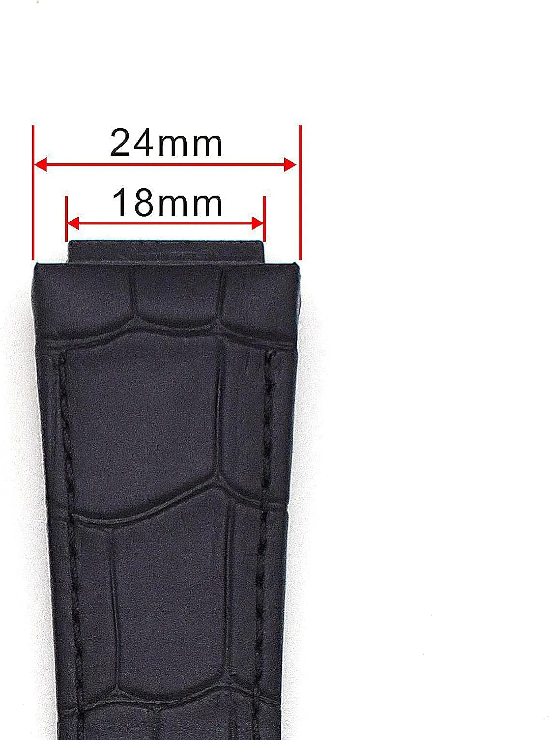 24MM Genuine Leather Watch Strap Band Replacement for MASERATI Mens Watches R8821108025 R8851108002