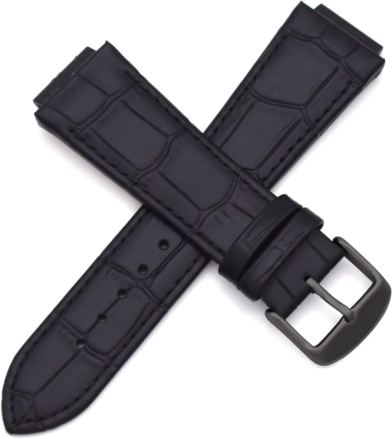 24MM Genuine Leather Watch Strap Band Replacement for MASERATI Mens Watches R8821108025 R8851108002