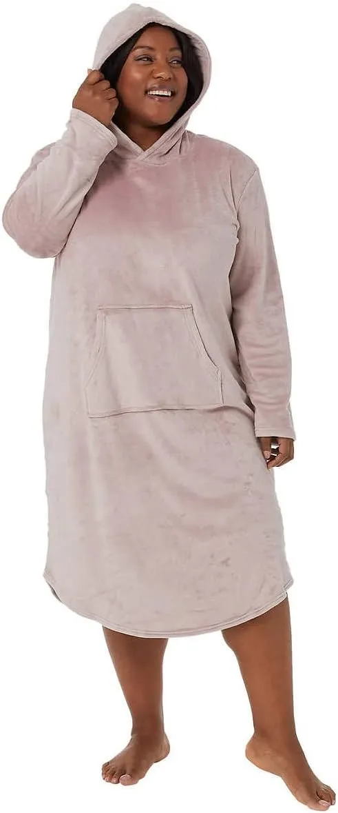 32 Degrees Heat Women's Hooded Cozy Plush Sleep Lounger
