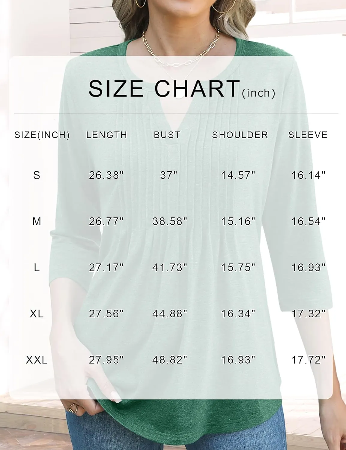3/4 Lenght Sleeve Womens Tops Summer and Spring Tops for Women V Neck Blouses Dressy Casual 2025 Trendy