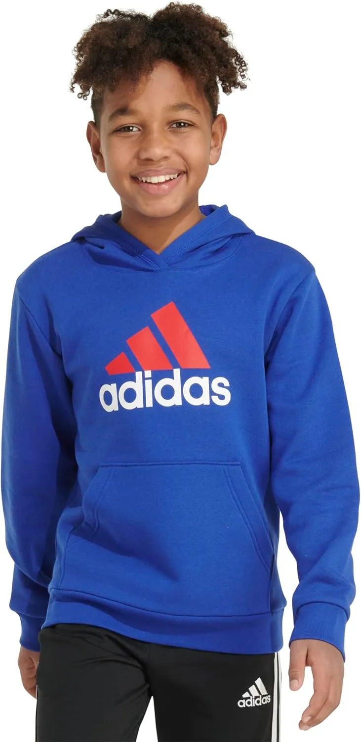 adidas Boys' Long Sleeve Fleece Pullover Hoodie