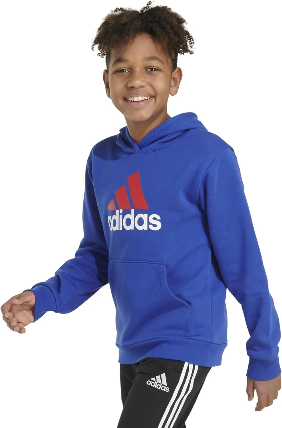 adidas Boys' Long Sleeve Fleece Pullover Hoodie