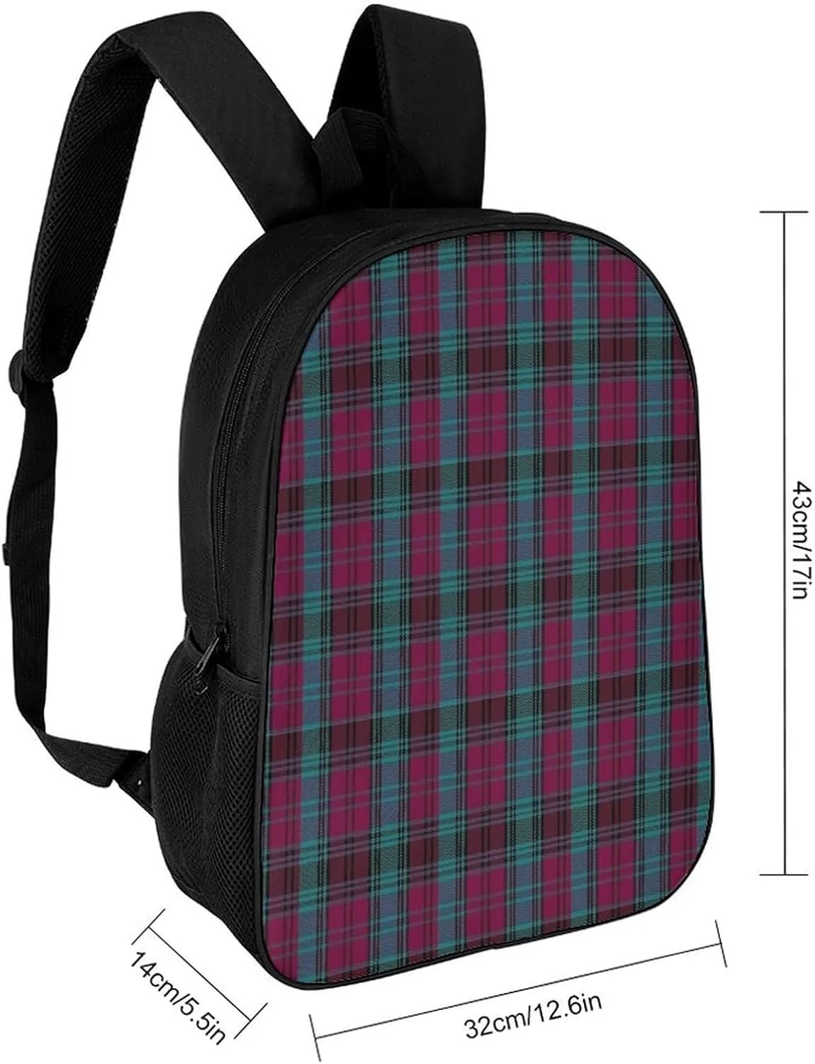 Alma College Tartan Backpack Lightweight Waterproof Backpacks Laptop Backpack for Unisex Casual Travel Daypacks Large Capacity