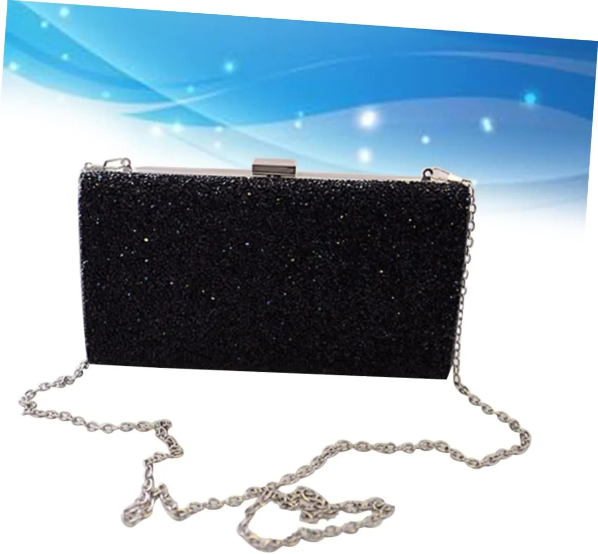 Amosfun 2pcs weddng party Shoulder Bag for women Vintage Handbag rhinestone Crossbody Bag rhinestone Hand Bags