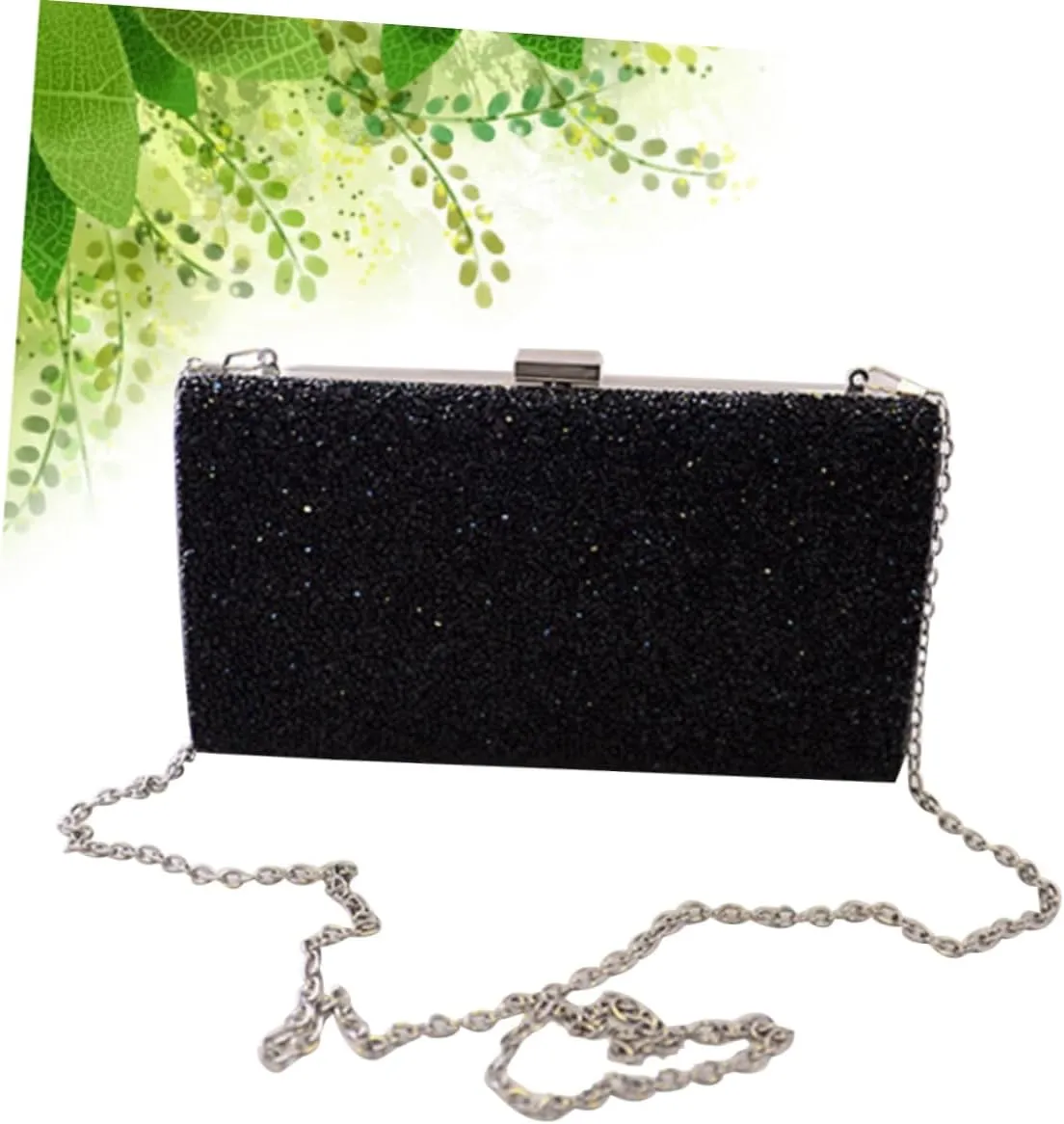 Amosfun 2pcs weddng party Shoulder Bag for women Vintage Handbag rhinestone Crossbody Bag rhinestone Hand Bags