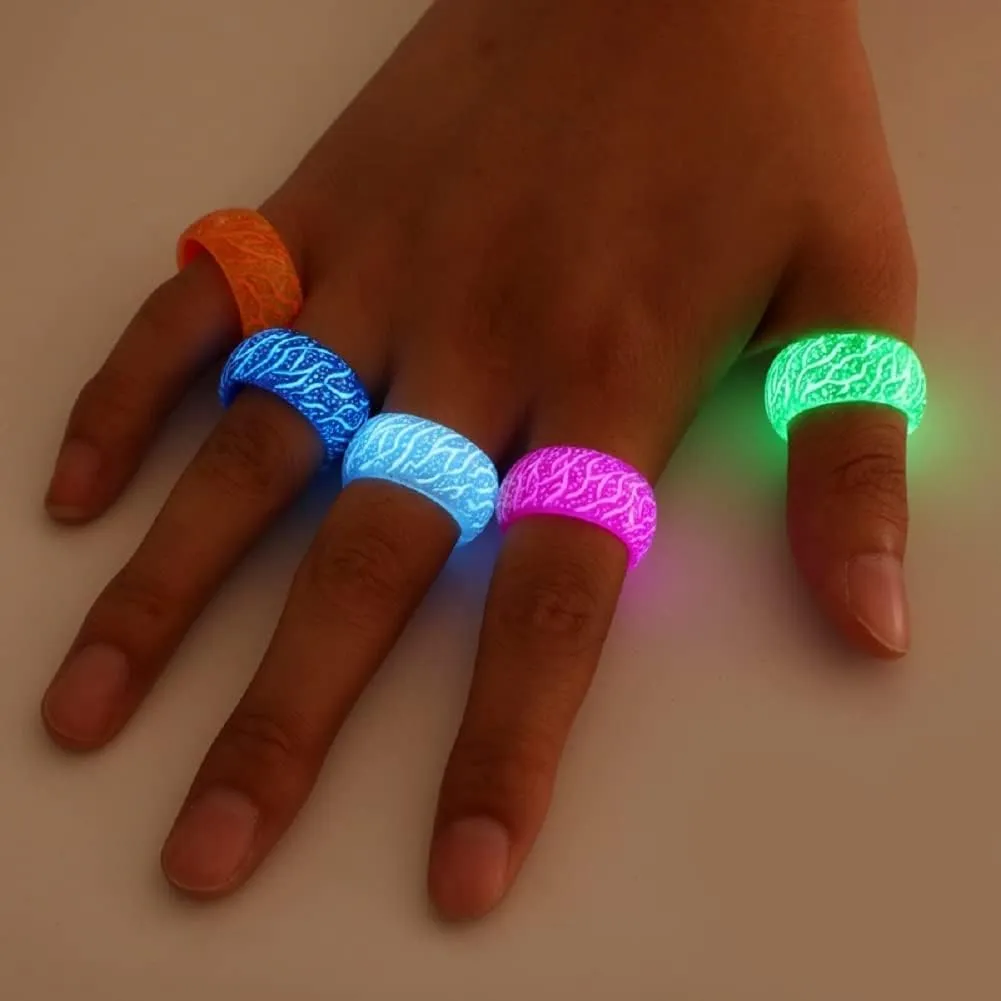 Angyape Venus Orb Ring for Men, Luminous Glow Rings Glowing in the Dark Rings Cute Simple Glow Resin Rings Aesthetic for Women Jewelry Gifts