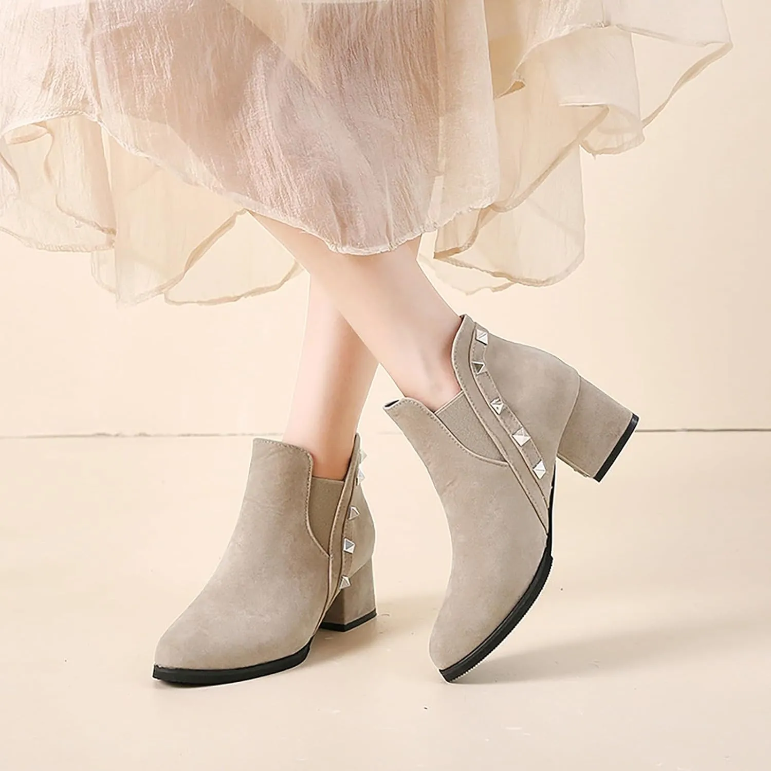 Ankle Boots Men Square Toe Ankle Boots Lace Up Ankle Boots for Women Boots for Skinny Legs Boots for Women Ankle Booties Low Heel Boot for Sprained Ankle