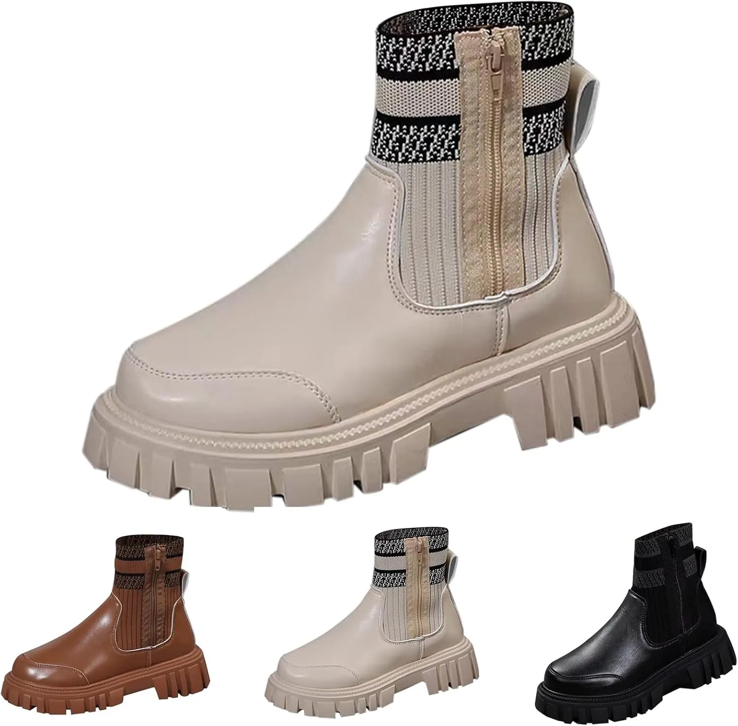 Ankle Boots Men Square Toe Ankle Boots Lace Up Ankle Boots for Women Boots for Skinny Legs Boots for Women Ankle Booties Low Heel Boot for Sprained Ankle