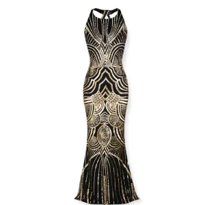 Années 20 Robe de Soirée Géométrique Gatsby