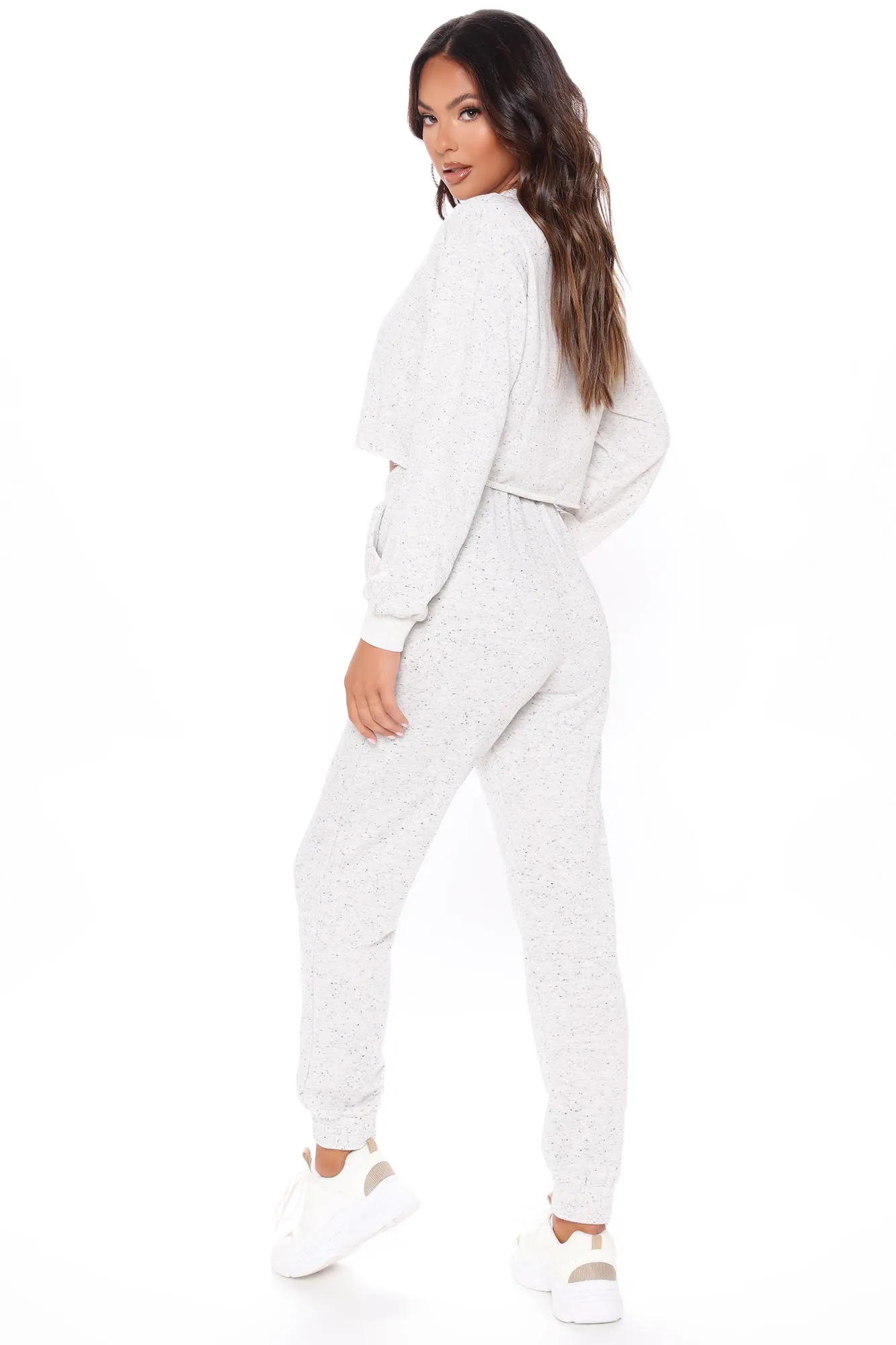 Antisocial Club Pullover And Jogger Set - Grey