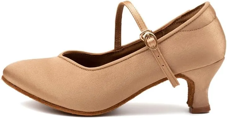 AOQUNFS Women Ballroom Dance Shoes Closed Toe Walts Salsa Latin Dancing Shoes,138