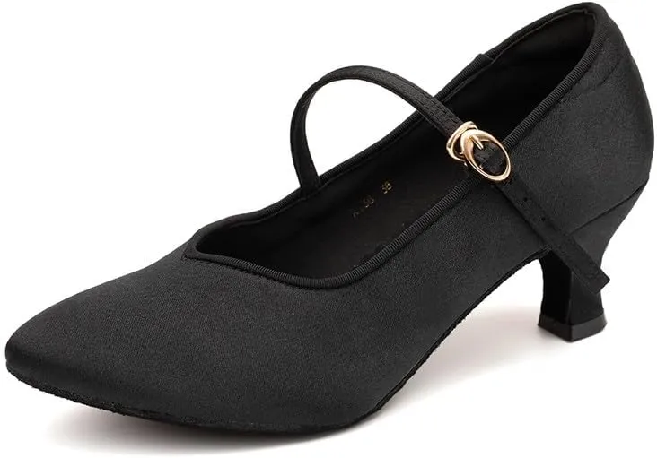 AOQUNFS Women Ballroom Dance Shoes Closed Toe Walts Salsa Latin Dancing Shoes,138