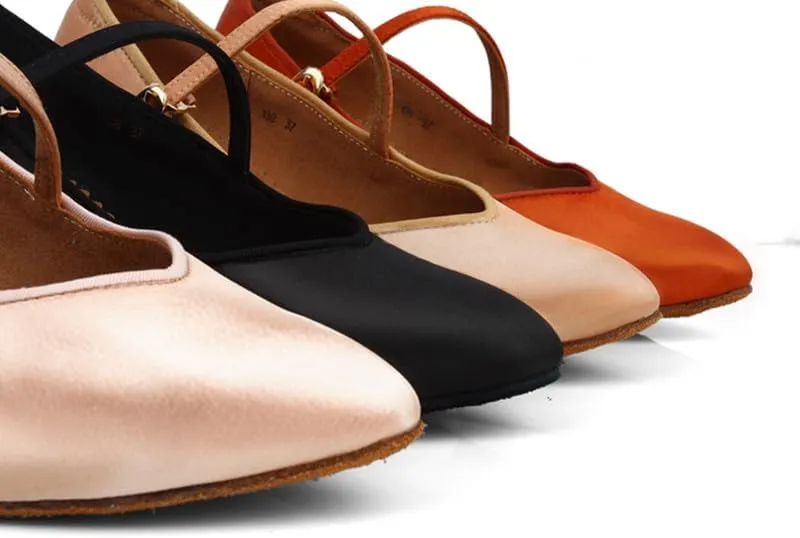 AOQUNFS Women Ballroom Dance Shoes Closed Toe Walts Salsa Latin Dancing Shoes,138