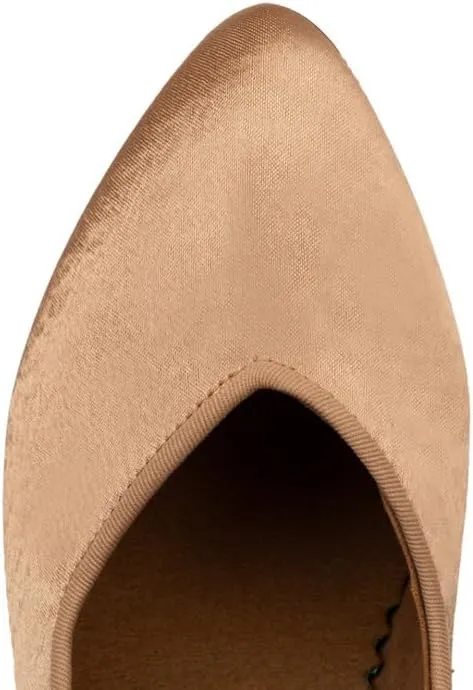 AOQUNFS Women Ballroom Dance Shoes Closed Toe Walts Salsa Latin Dancing Shoes,138