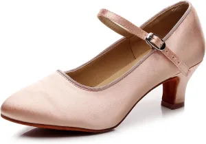 AOQUNFS Women Ballroom Dance Shoes Closed Toe Walts Salsa Latin Dancing Shoes,FT-020