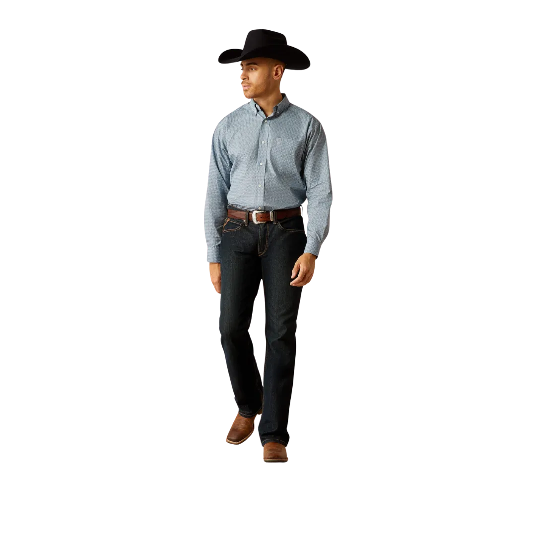 Ariat Women's Wrinkle Free Leonard Classic Fit Light Blue Shirt
