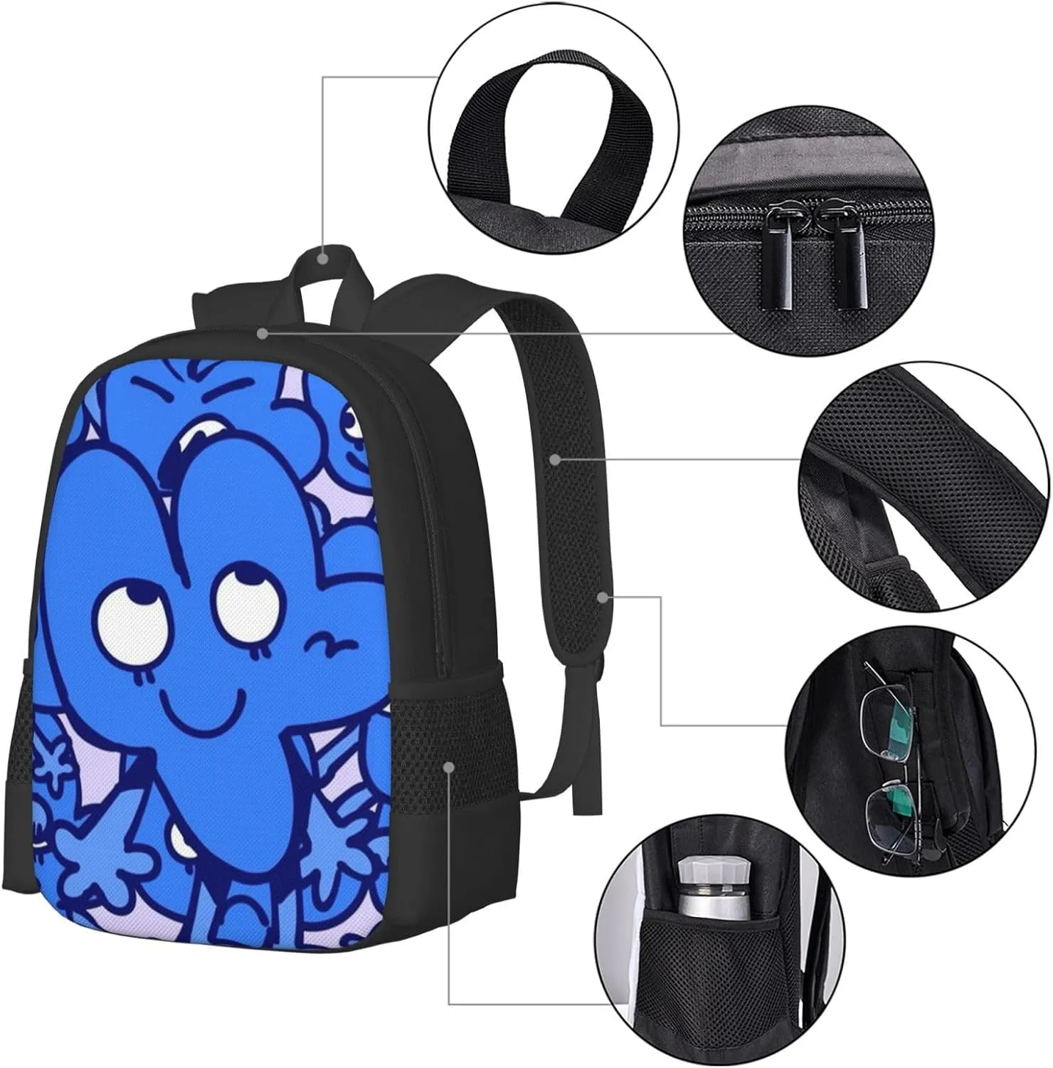B-fdi Bookbags Casual Travel Daypack Lightweight Laptop Backpacks For Hiking Bag Black