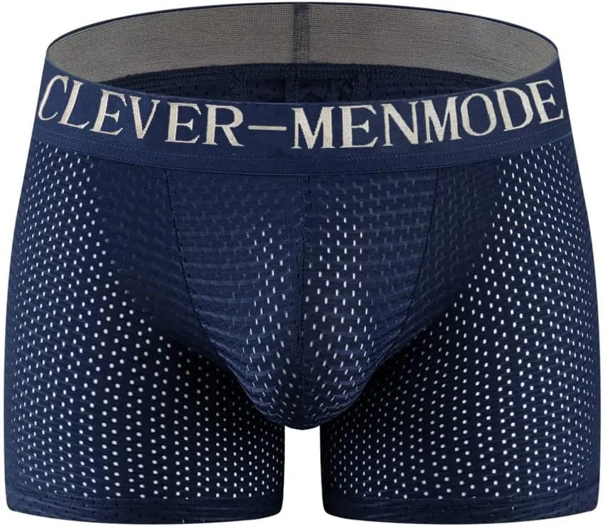 BaronHong Mesh Mens Underwear Boxer Back Mens Padded Enhancing Breathable Mesh Underwear Boxer with Hip Pad