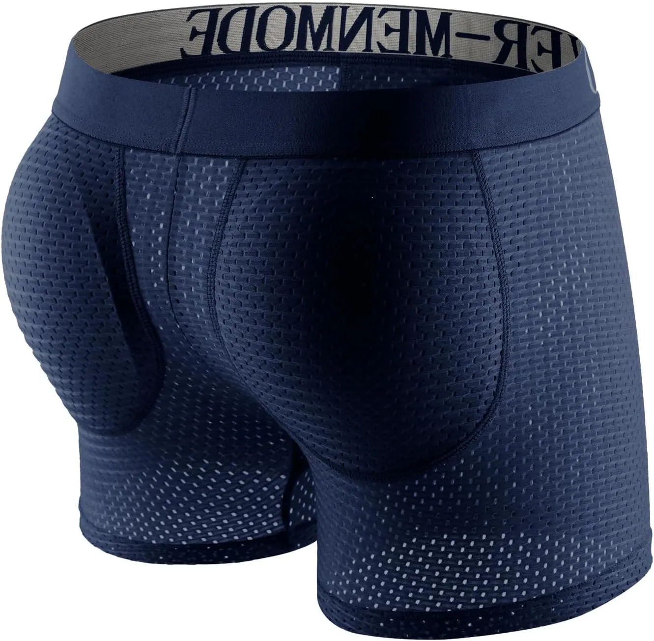 BaronHong Mesh Mens Underwear Boxer Back Mens Padded Enhancing Breathable Mesh Underwear Boxer with Hip Pad