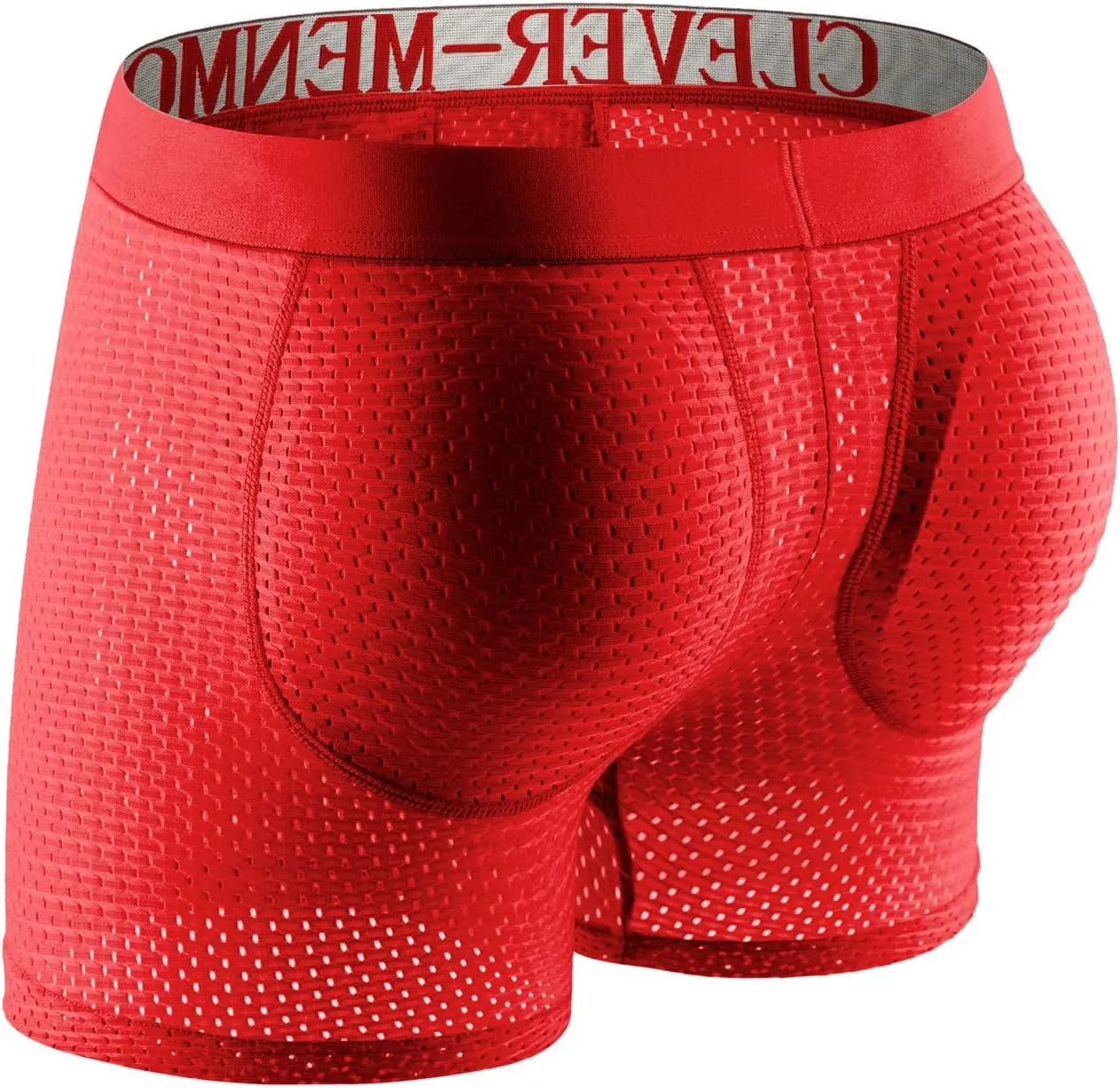 BaronHong Mesh Mens Underwear Boxer Back Mens Padded Enhancing Breathable Mesh Underwear Boxer with Hip Pad
