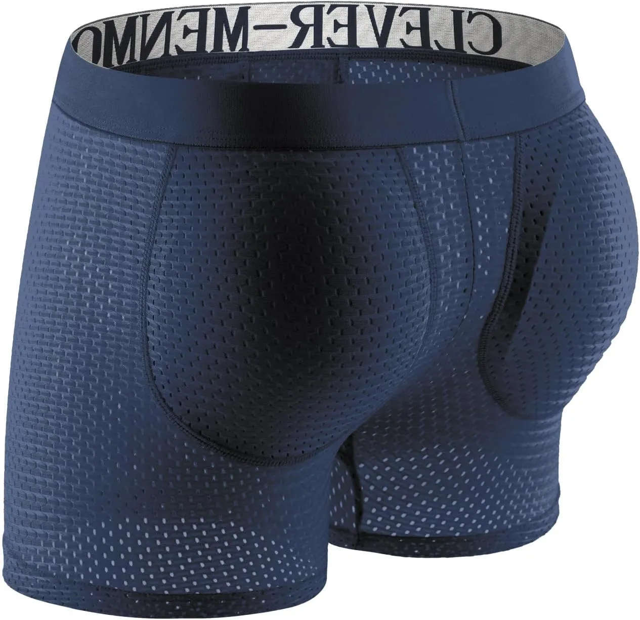 BaronHong Mesh Mens Underwear Boxer Back Mens Padded Enhancing Breathable Mesh Underwear Boxer with Hip Pad