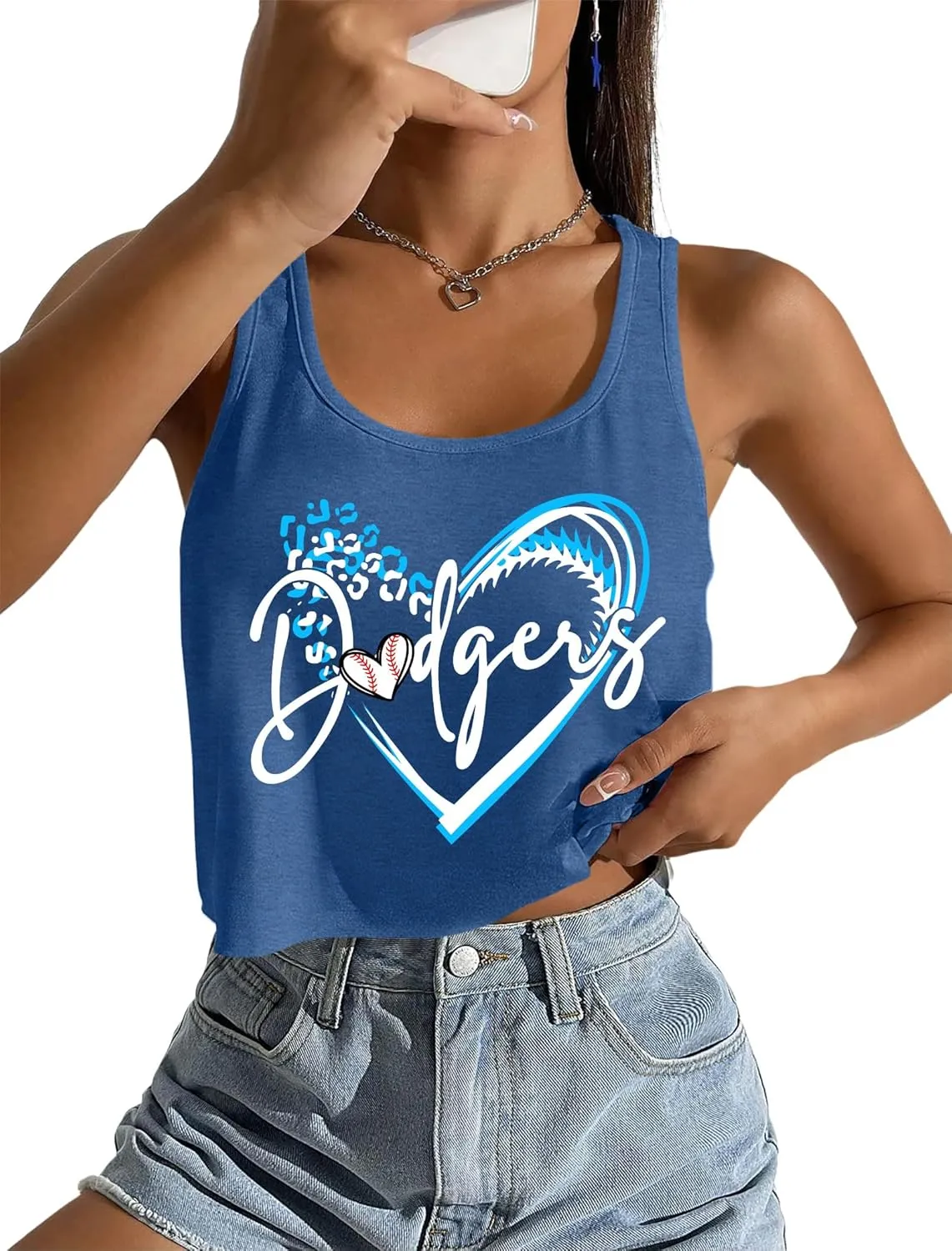 Baseball Mom Tank Tops Women: Baseball Crop Tank Funny Baseball Heart Graphic Game Day Crop Sleeveless Tops