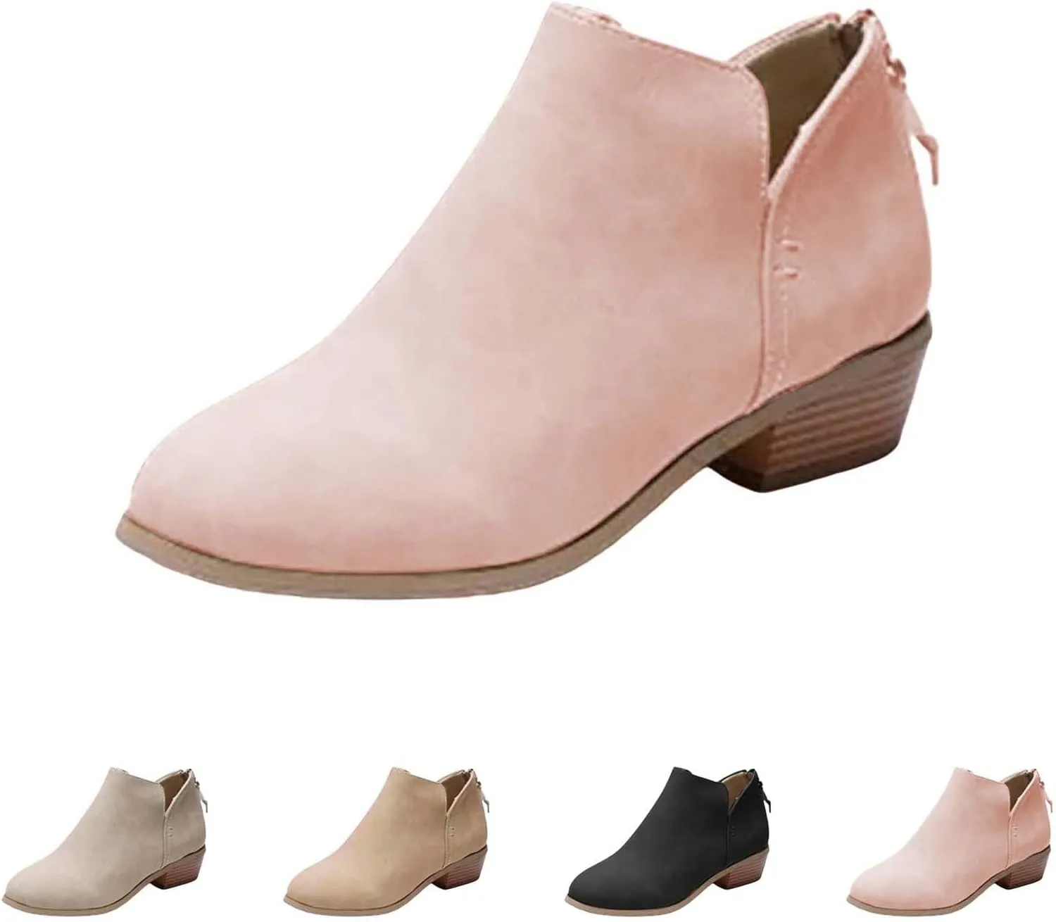 Black Ankle Boots for Women Botas Mujer Wide Western Boots for Women Women's Dress Flat Black Ankle Boots Men Tan Ankle Boots for Women Low Heel