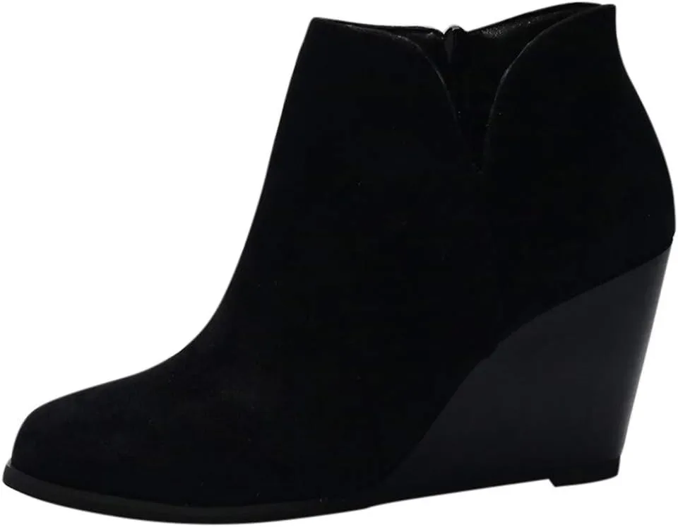 Black Booties Botas Negras Heel Boots for Women Women Business Casual Black and White Boots for Women Ankle Booties Sexy Low Heels Women's Ankle Boots Black