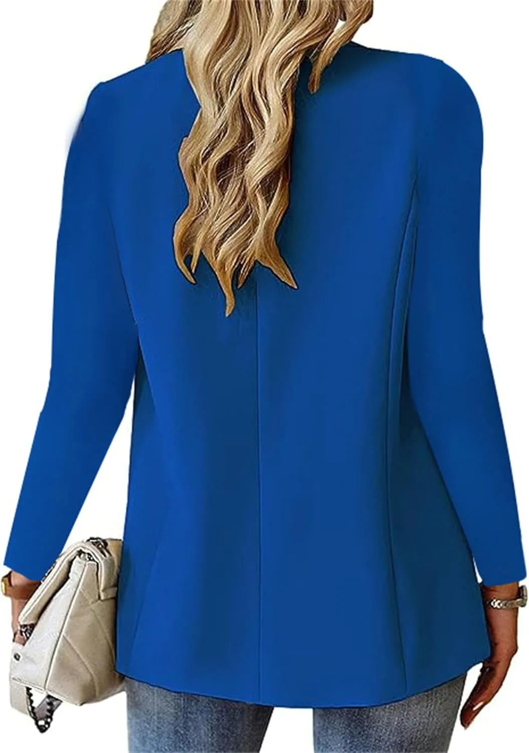 Blazers for Women Business Casual Lightweight Office Work Suit Jacket Elegant Lapel Long Sleeve Blazer with Pockets