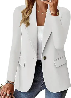 Blazers for Women Business Lapel Collar Long Sleeve Jacket Suit Blazer Work Office Suit Jackets Fashion Elegant Coat