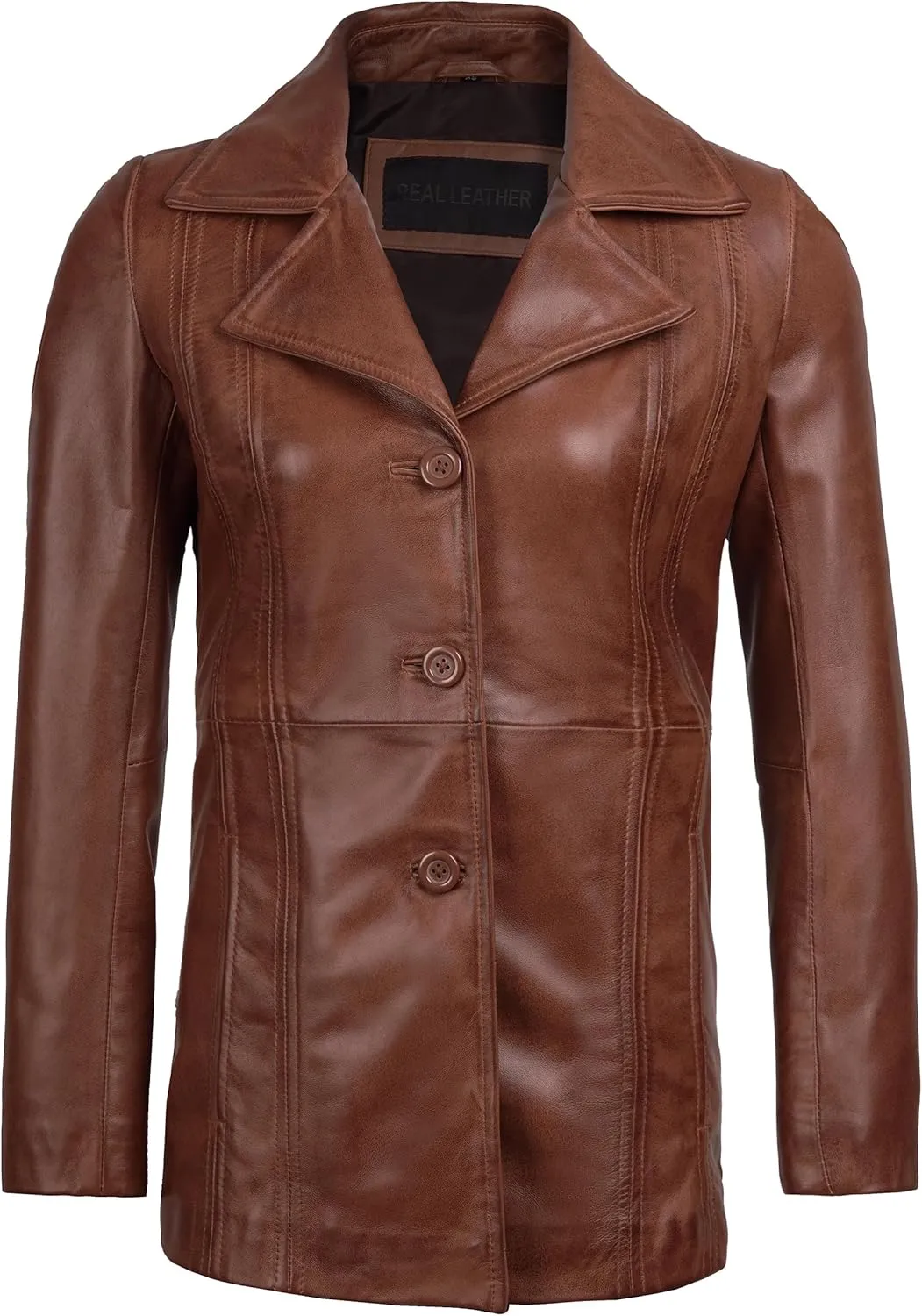 Blingsoul Leather Blazer Jacket Women - Leather Car Coats For Women