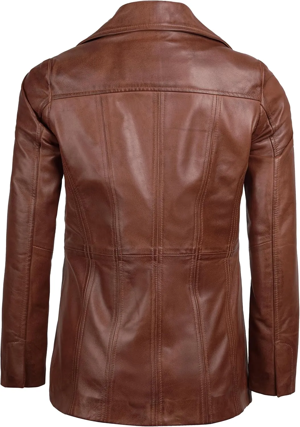 Blingsoul Leather Blazer Jacket Women - Leather Car Coats For Women