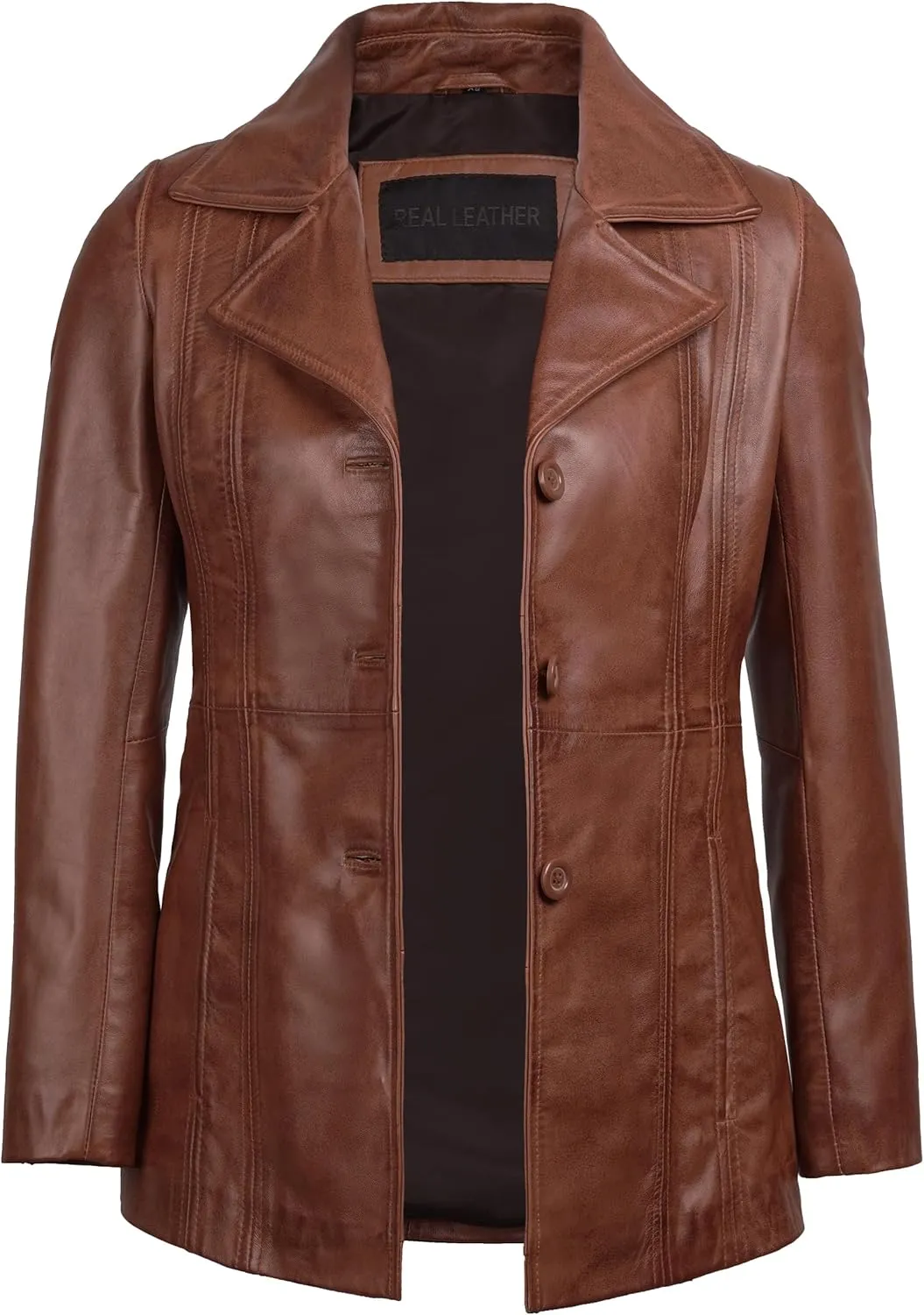 Blingsoul Leather Blazer Jacket Women - Leather Car Coats For Women