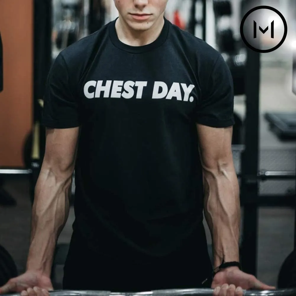 Bodybuilding Shirts for Men - Motivational Gym Muscle Black Tshirt for Workout - Snug Athletic Fit - 100% Cotton Material