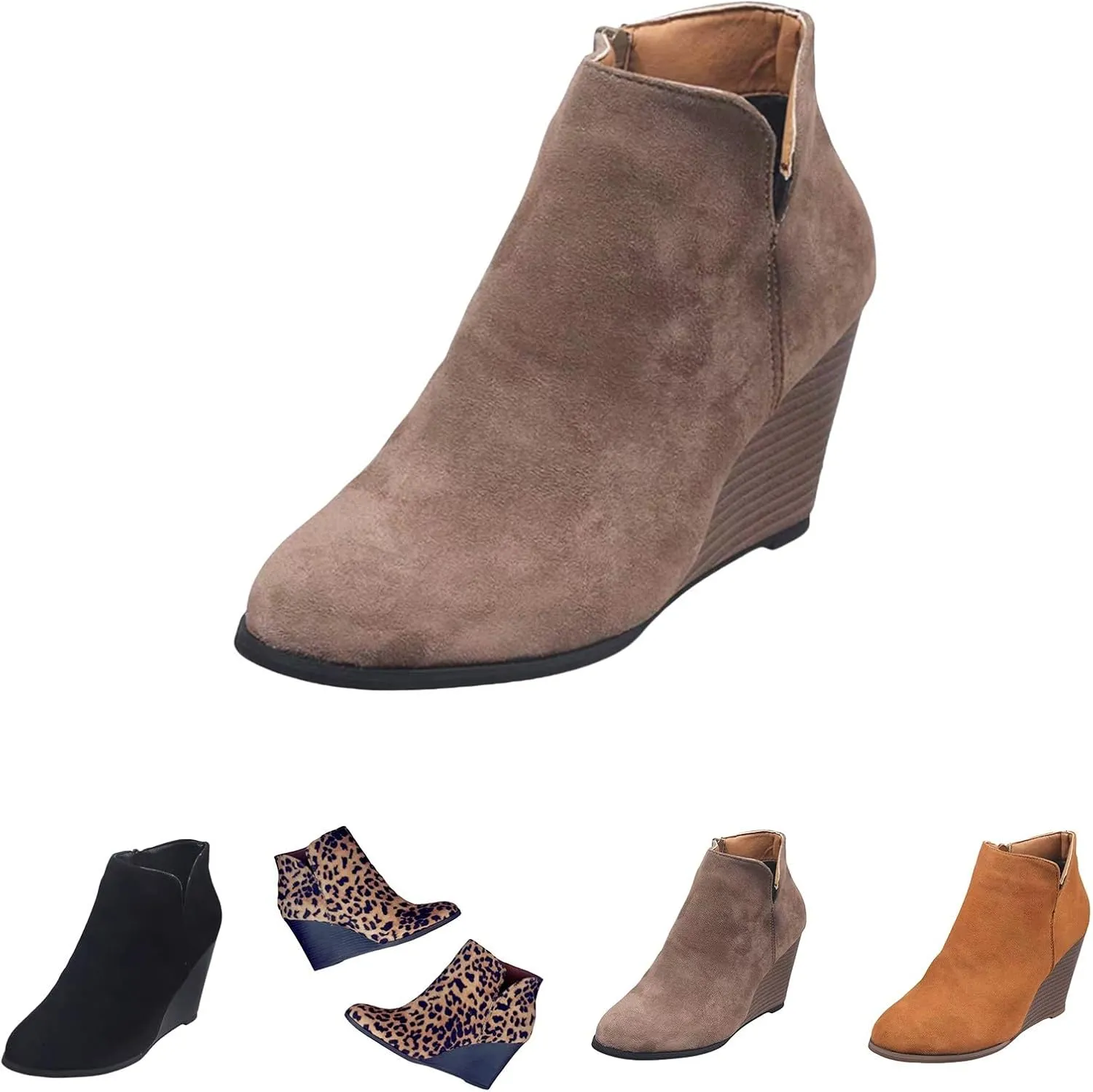 Botines De Mujer Casual Boots for Women Denim Boots Low Heel Dress Boots for Women Ankle Boots for Women with Heel Leather Women's Wide Width Flat Booties