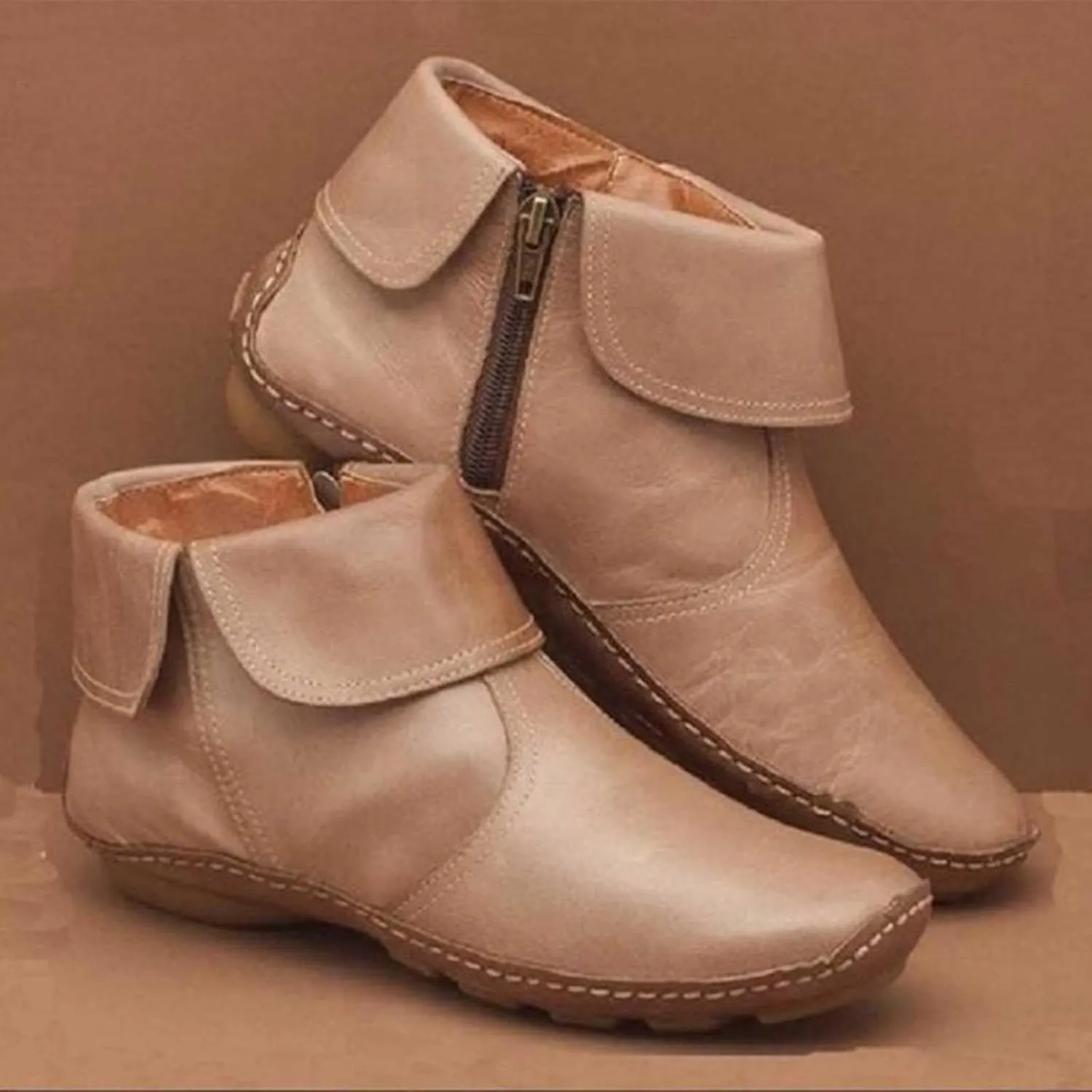 Botines Para Mujer Wide Boots Winter Heels Ladies Low Heel Boots Black Boots Ankle Grey Leather Booties Women Ankle Boots