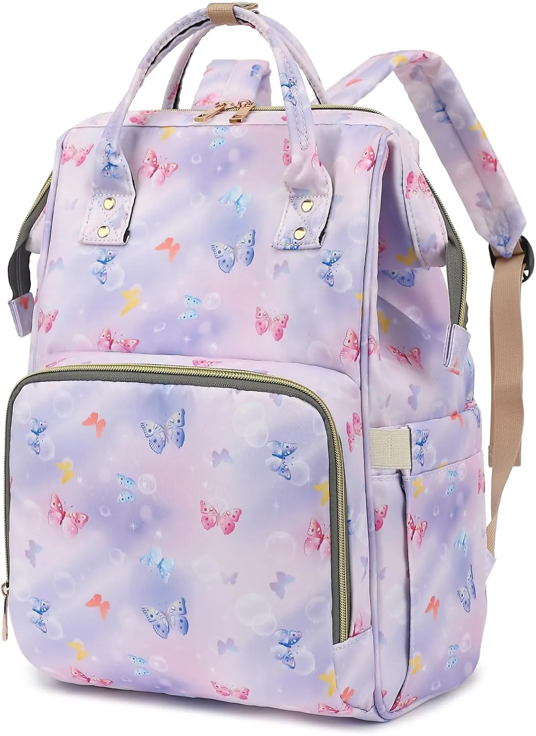 Butterfly Women Laptop Backpack, College School Backpack Bookbag 15.6 Inch Computer Backpacks for Work Business Travel