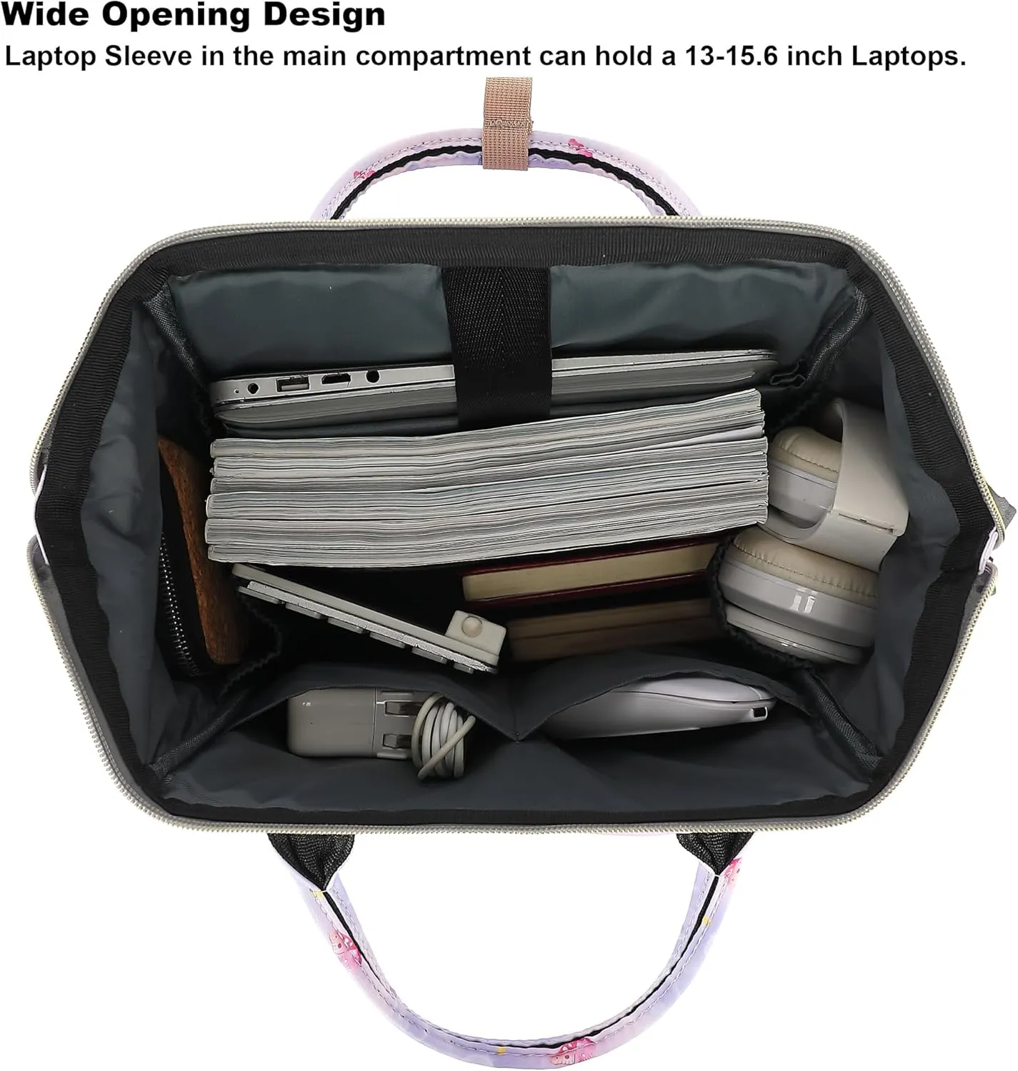 Butterfly Women Laptop Backpack, College School Backpack Bookbag 15.6 Inch Computer Backpacks for Work Business Travel