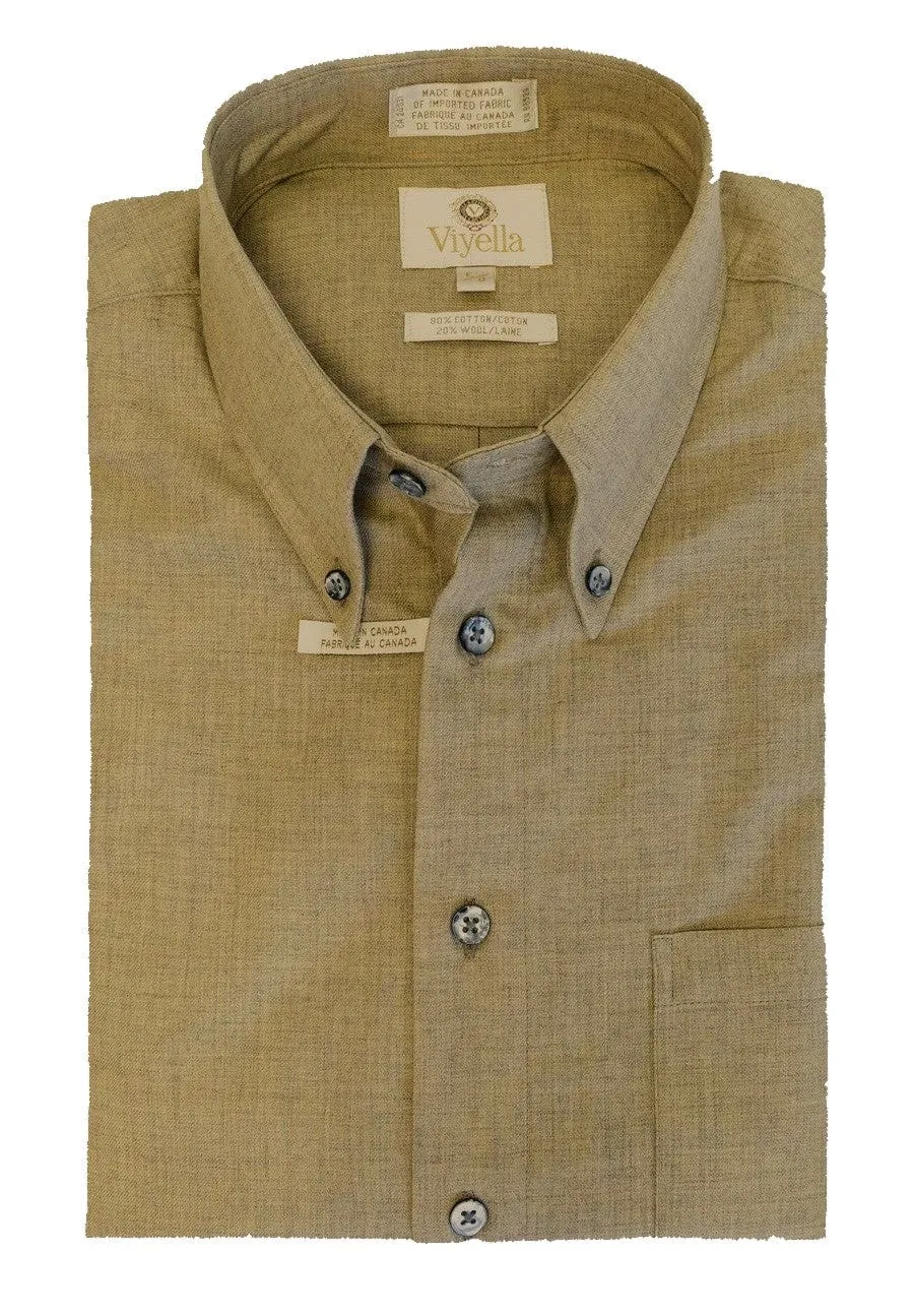 Canadian Made Solid Color Button-Down Collar Classic Sport Shirts 8-Colors