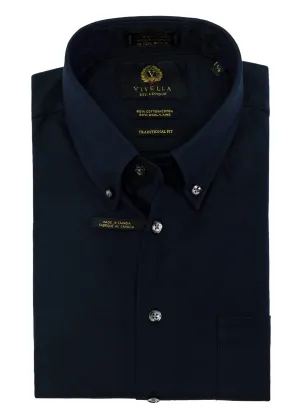 Canadian Made Solid Color Button-Down Collar Classic Sport Shirts 8-Colors
