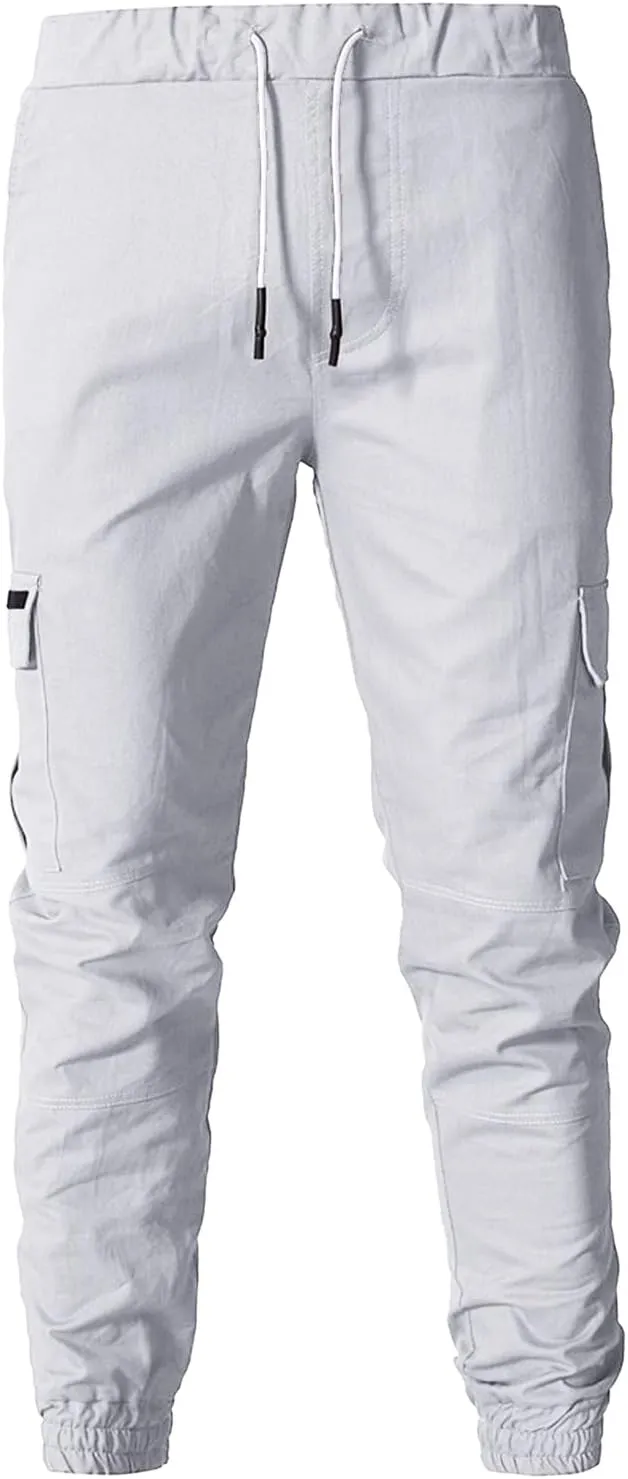 Cargo Pants for Men Relaxed Fit Stretch Elastic Waist Hiking Pants Sport Pants Jogger Sweatpants Men's Pants Straight