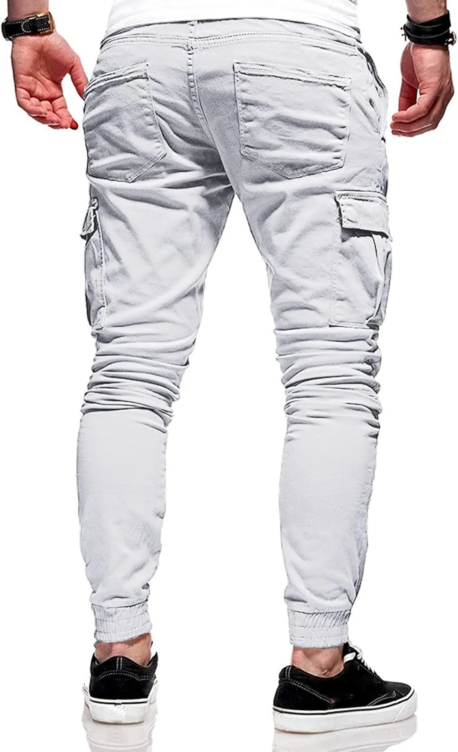 Cargo Pants for Men Relaxed Fit Stretch Elastic Waist Hiking Pants Sport Pants Jogger Sweatpants Men's Pants Straight