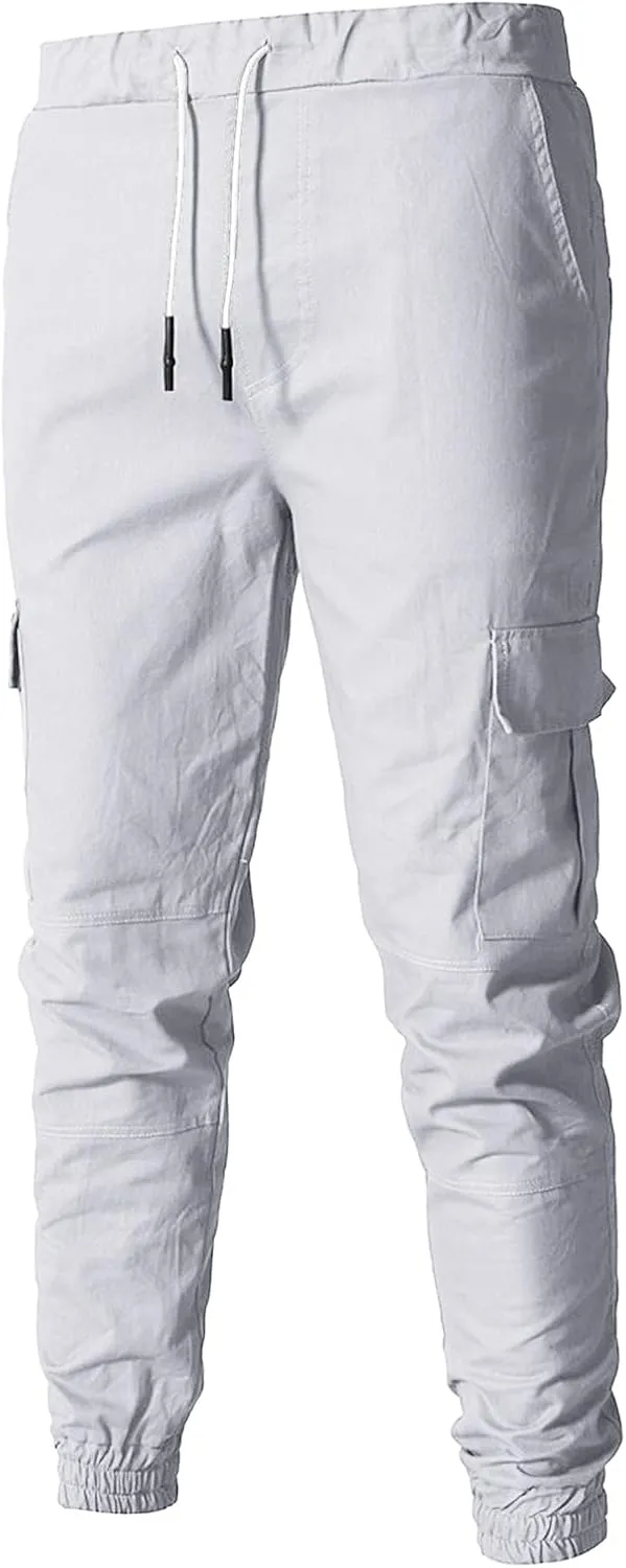 Cargo Pants for Men Relaxed Fit Stretch Elastic Waist Hiking Pants Sport Pants Jogger Sweatpants Men's Pants Straight