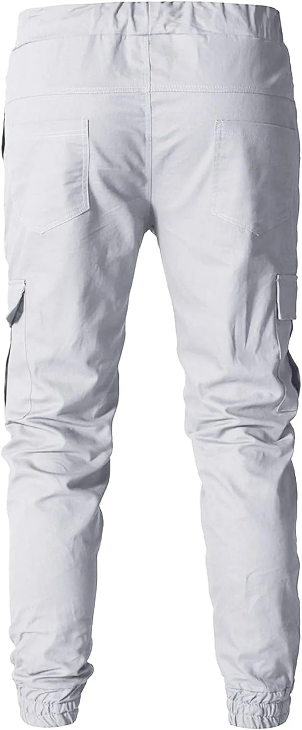 Cargo Pants for Men Relaxed Fit Stretch Elastic Waist Hiking Pants Sport Pants Jogger Sweatpants Men's Pants Straight